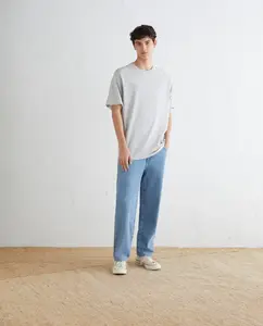 Мужская серая хлопковая футболка BCI с короткими рукавами Green Coast