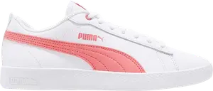 Кроссовки Puma Wmns Smash V2 Shell Pink, белый