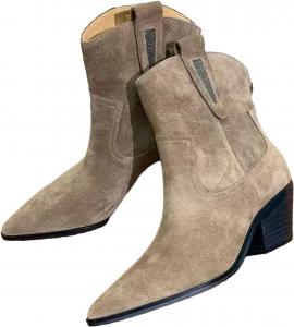 Ботинки Woman Pointed Toe Slip-On Ankle Boots String Bead Western Cowboy Boots Women Generic, Back Zipper