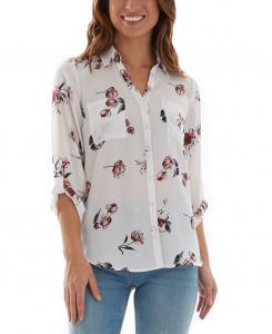 Рубашка с воротником и цветочным принтом для юниоров BCX, мульти