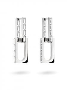 LIEBESKIND BERLIN Праздничные мини-серьги-кольца с блестками, серебристые