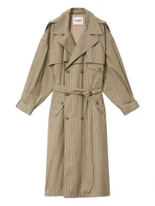 Пальто Chilma в полоску Marant Étoile, бежевый