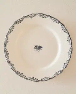 Тарелка Zara Home Soup With Placement Design, белый/синий