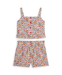 Комплект для малышек и девочек: топ и шорты с принтом Riviera (2 предмета) Polo Ralph Lauren, желтый