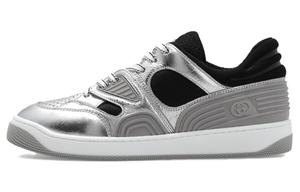 Кроссовки женские Gucci Basket, серебряный / черный