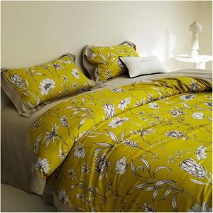 YIZUFU Комплект постельного белья 800TC с цветочным принтом охлаждающий шелковисто-мягкий