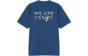 Футболка унисекс темно-синяя Uniqlo, темно-синий