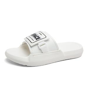 BOLE Бесшумные противоскользящие тапочки-шлепанцы с амортизацией для мужчин белые, цвет White