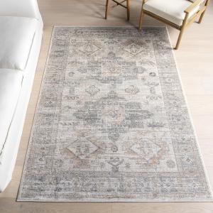 Ковер nuLOOM, 153 x 244 см, Nera Medallion для гостиной, спальни, столовой, Nera Grey