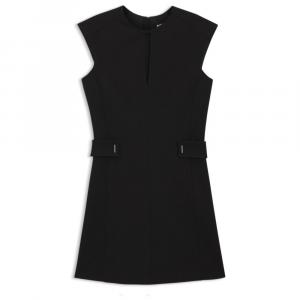 Сдвинутое платье с поясом BOSS, черный