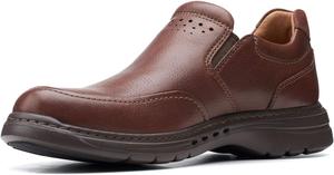 Мужские лоферы Clarks Un Brawley Step, Mahogany Tumbled Leather
