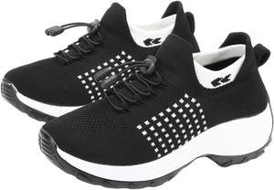 Комфортная обувь Orthowear для женщин, ортопедические кроссовки Comfortwear для женщин, при подошвенном фасците, ортопедические кроссовки при невропатии, обувь с широкой пальцевой частью, поддержкой свода стопы, дышащие и легкие Baimiu, черный