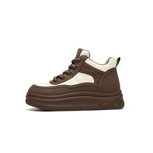 DAPHNE Женские скейтерские кроссовки мид Mid Top Skateboard Shoes коричневые, цвет Brown