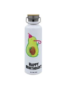 Mr. & Mrs. Panda Термос в форме авокадо, с надписью на день рождения, белого цвета