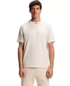 Мужская футболка Relaxed-Fit из стрейч-хлопка Hugo Boss, белый