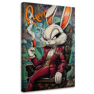 Картина арт-принт KUNSTLOFT Urban Hare Majesty 2, многоцветный