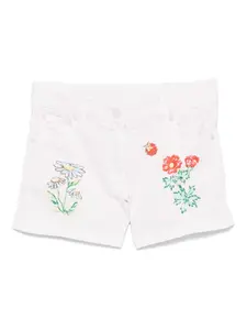 Шорты с цветочной вышивкой Stella McCartney Kids, розовый