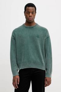 Хлопковый свитер Calvin Klein Jeans, зеленый