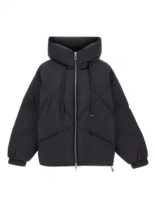 Стеганая куртка с капюшоном ромбовидной простежки Duno, черный