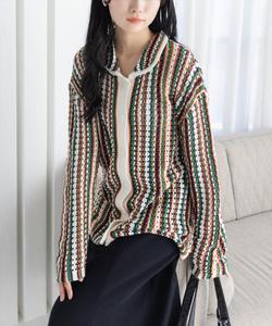 Длинный вязаный кардиган, напоминающий вязаный крючком [Очень универсальный кардиган оверсайз]