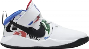 Кроссовки Nike Team Hustle D9 PS 'Allover Logo - White', белый