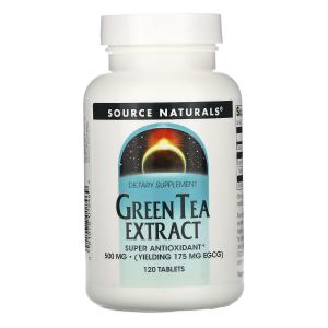 Source Naturals, Экстракт зелёного чая, 500 мг, 120 таблеток