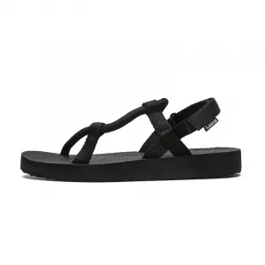 LADOLL Женские сандалии на одной застежке черные, цвет Black Black