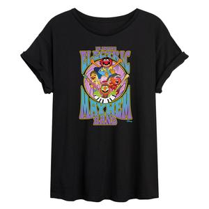 Струящаяся футболка Disney's The Muppets Juniors Mayhem Band Licensed Character, черный