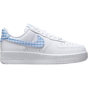 Кроссовки Nike Wmns Air Force 1 '07 Essential 'University Blue Gingham', белый/голубой