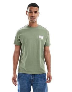 Футболка с принтом Tommy Jeans армейского зеленого цвета