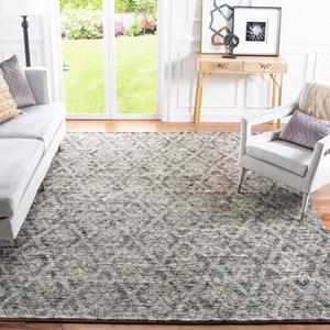 Ковер SAFAVIEH, 244 x 305 см, - Tibetan Collection - большой - Grey, ручной вязки из шерсти, современный стиль, идеально для гостиной, спальни, офиса, столовой (TIB606F)