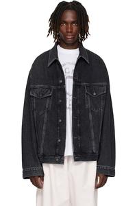 Джинсовая куртка свободного кроя Acne Studios, черный