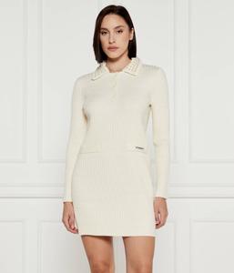 Платье Pinko York Chocolate с добавлением шерсти, бежевый