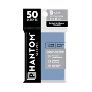 Глянец/Глянец - Серый, 64х88мм (50), Phantom Sleeves