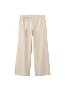 MANGO TEEN Широкие брюки 'Anna' в бежевом цвете