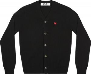 Кардиган Comme des Garçons PLAY Small Heart Cardigan 'Black', черный