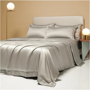 YUSIWOAL Комплект постельного белья из египетского хлопка серого цвета