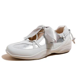 Ouumeis Серебряные туфли Мэри Джейн, цвет Silver