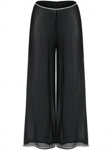 Прозрачные шелковые брюки Juana BODE, черный