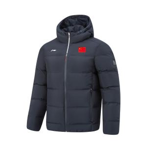 Пуховая куртка Li Ning в стиле национального флага, унисекс., -1 deep синий