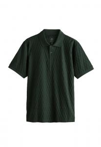 Поло Next ZIP NECK SMART REGULAR FIT, Olive Green/Green