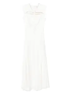 Длинное платье с кристаллами SANDRO, белый