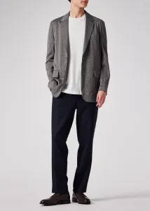 Однобортный жакет с микроузором «гусиная лапка»