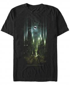 Мужская футболка с коротким рукавом dc batman city bat logo spotlight Fifth Sun, черный