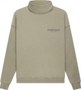 Пуловер Fear of God Essentials Pullover Mockneck 'Pistachio', зеленый