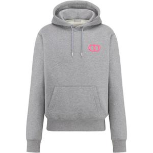 Худи с вышитым логотипом homme на шнурке DIOR, серый