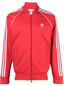 Толстовка на молнии с логотипом Trefoil Adidas, красный