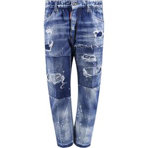 Прямые джинсы с потертостями DSQUARED 2, синий