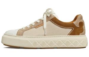 Кроссовки для скейтбординга женские, низкие, бежевые/коричневые Tory Burch