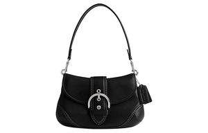 COACH Сумка через плечо из кожи сохо среднего размера женская черная